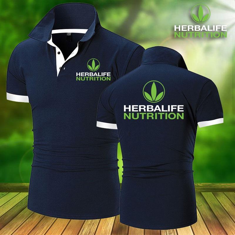 HERBALIFE Áo Thun Polo Cổ Bẻ Dáng Ôm Chất Liệu Cotton Thời Trang Mùa Hè Cho Nam