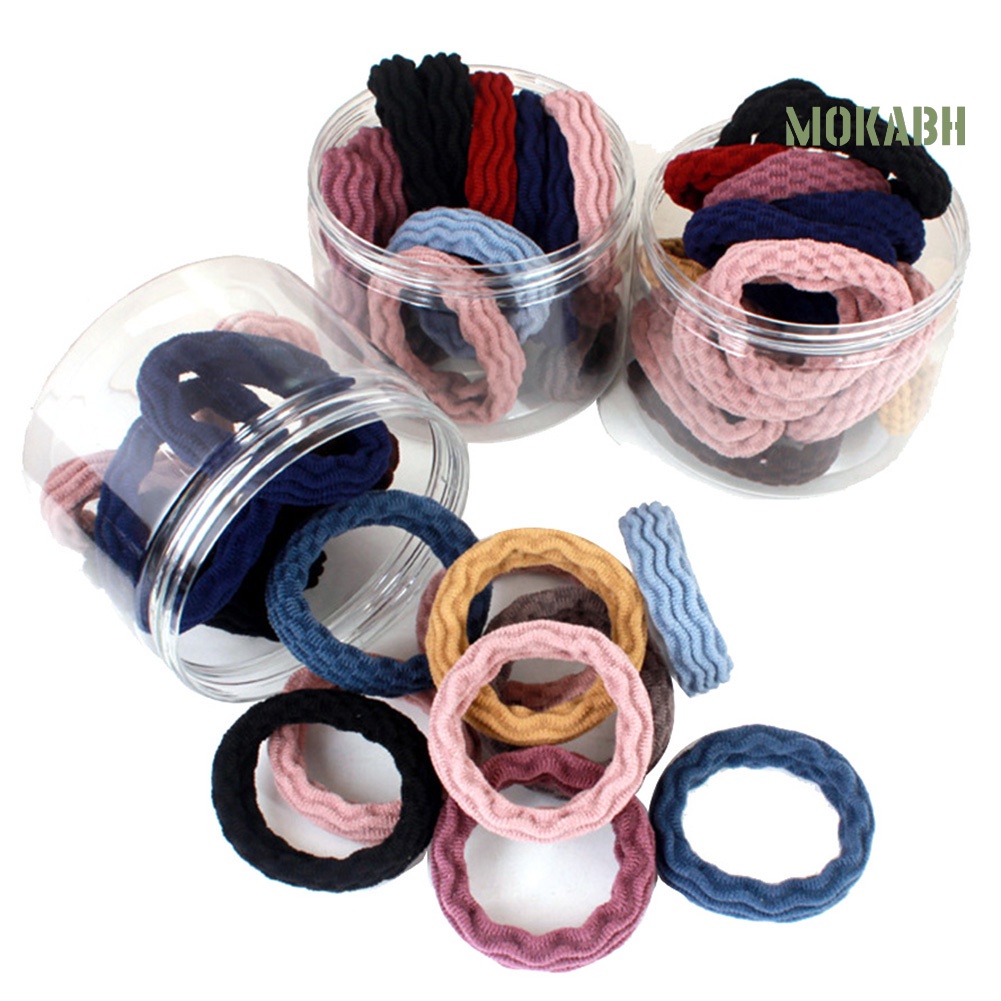 Bộ 20 Dây Cột Tóc Co Giãn Nhiều Màu Sắc Thời Trang Cho Nữ