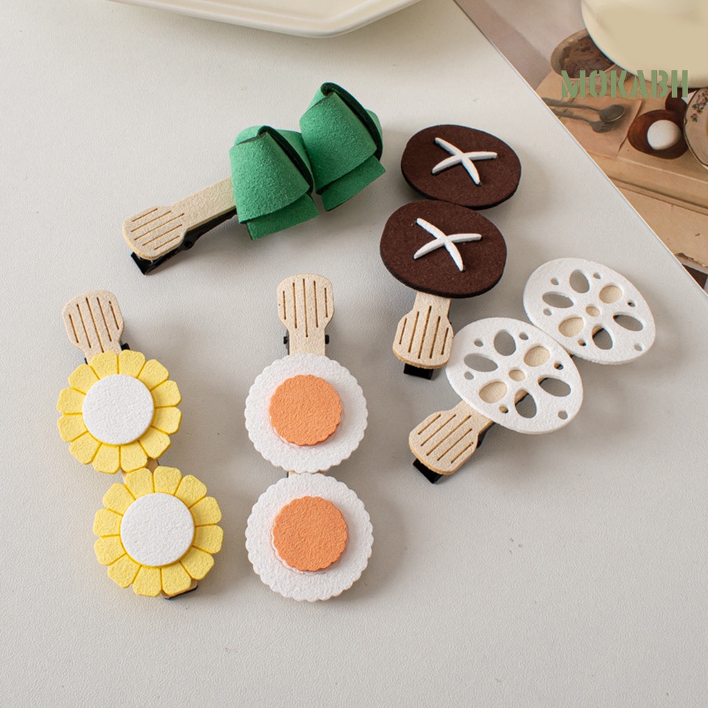 Kẹp Tóc Hình Cây Nấm Bằng Thép Không Gỉ Chống Trượt Cho Nữ