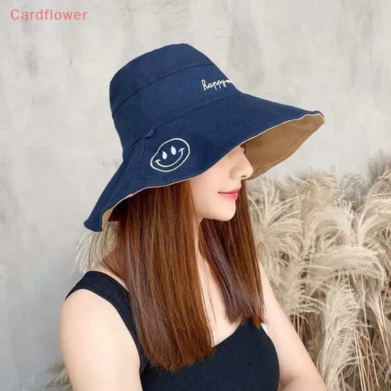 Mũ Tai Bèo Hai Mặt Họa Tiết Mặt Cười Phong Cách Hàn Quốc Thời Trang Mùa Hè Mới