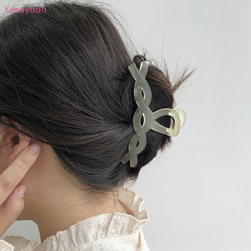 Kẹp Tóc Càng Cua Lớn Bằng Nhựa Trong Suốt Thời Trang Cho Nữ