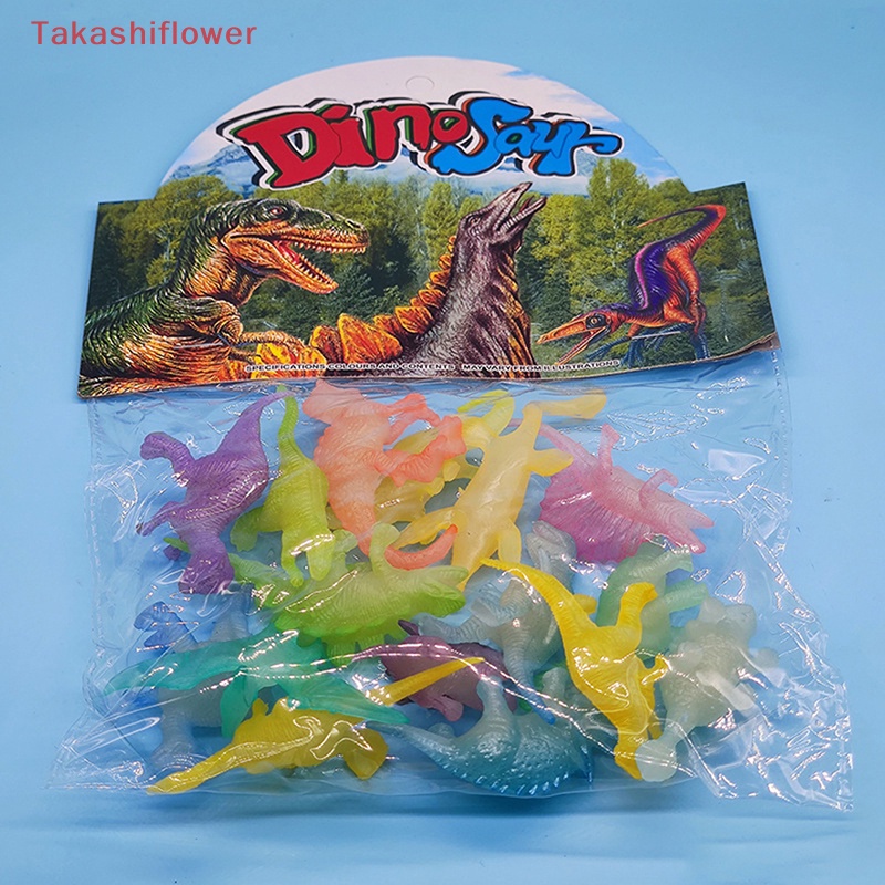 Set 12 / 16 / 17 Mô Hình Khủng Long Mini Phát Sáng Trong Bóng Tối Cho Bé