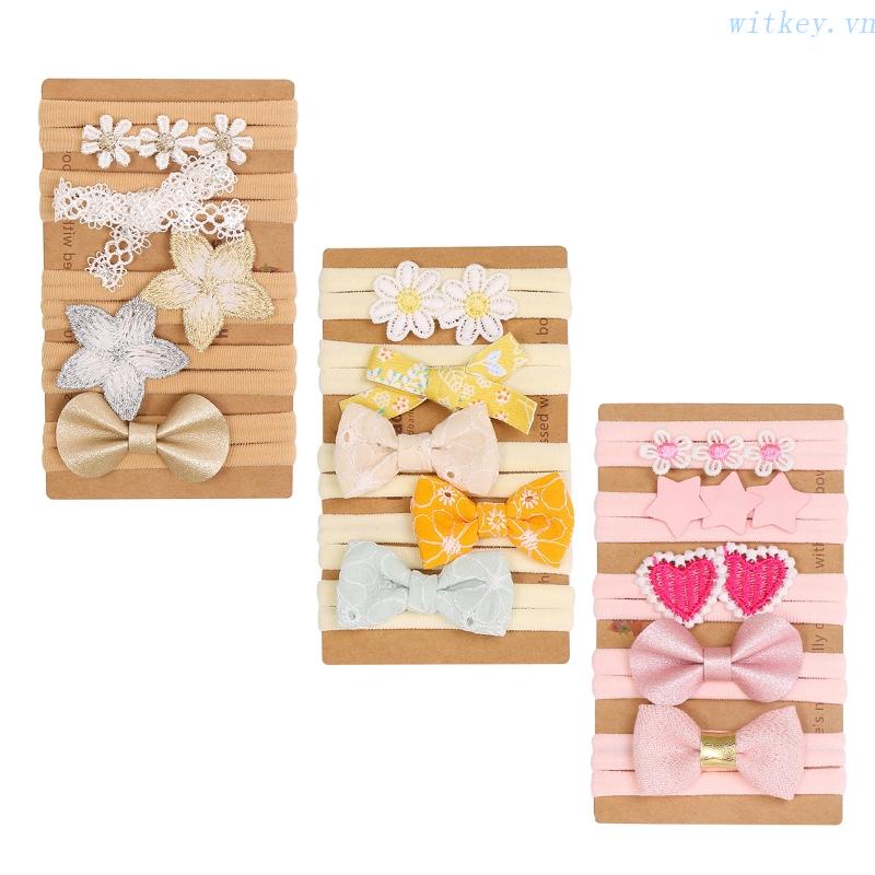 Băng Đô Cài Tóc Bằng Nylon Thêu Tay Thoải Mái Cho Bé