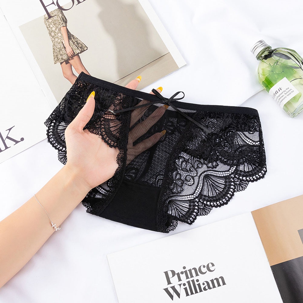 Quần Lót Ren Hoa Lưng Cao Thiết Kế Quyến Rũ Mềm Mại Cho Phái Nữ