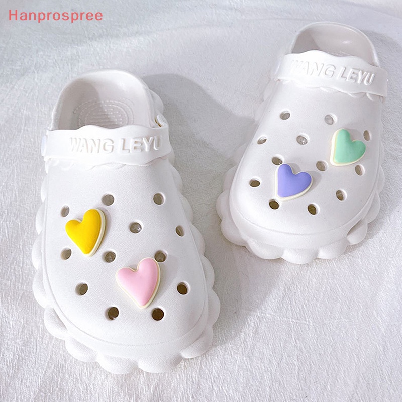 Hanprospree > 1 Phụ Kiện Trang Trí Giày Croc DIY Hình Trái Tim Hoa Có Thể Tháo Rời Làm Quà Tặng Cho Bé