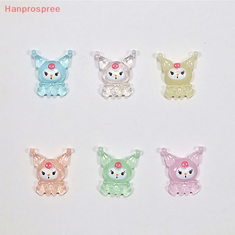 Set 10 Phụ Kiện Trang Trí Móng Tay Nghệ Thuật Trong Suốt Hình Hoạt Hình 3D DIY