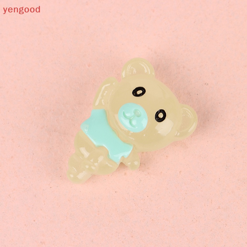 Set 2 Mô Hình Gấu Nhảy Múa Bằng Nhựa Resin Phát Sáng DIY Hoạt Hình