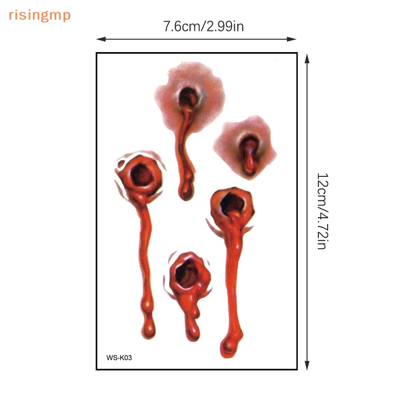 1 Tấm Hình Xăm Dán Vết Thương Chống Nước Phong Cách Halloween Độc Đáo
