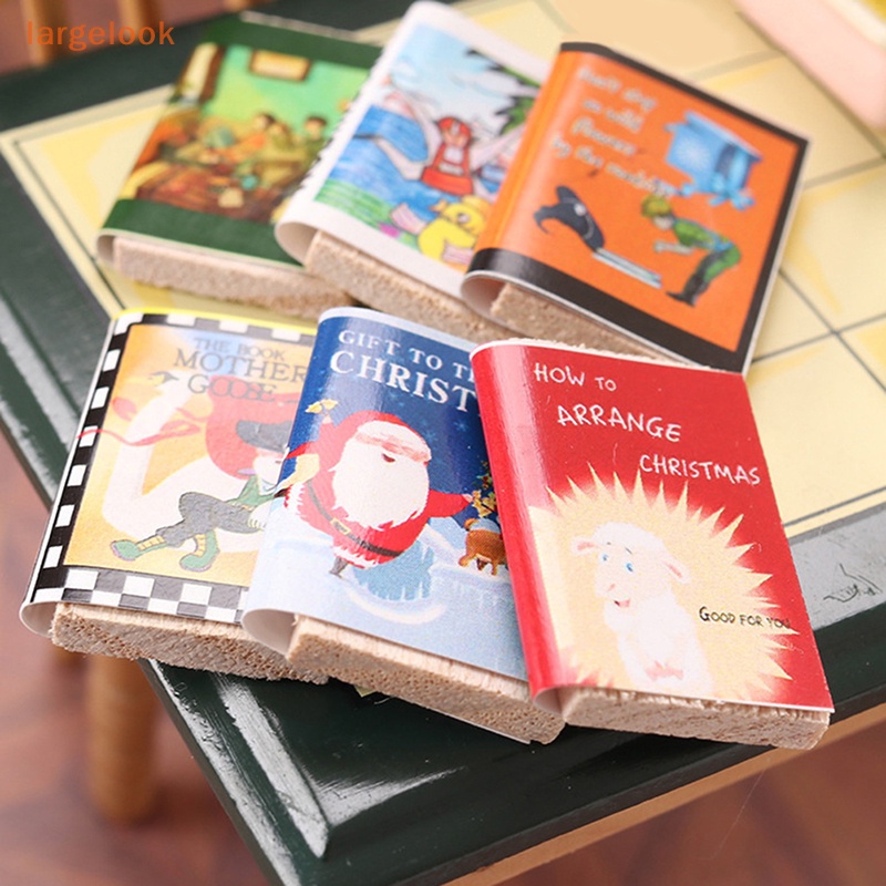 Bộ 6 Cuốn Sách Truyện Tranh Mini Tỉ Lệ 1: 12 Trang Trí Nhà Búp Bê