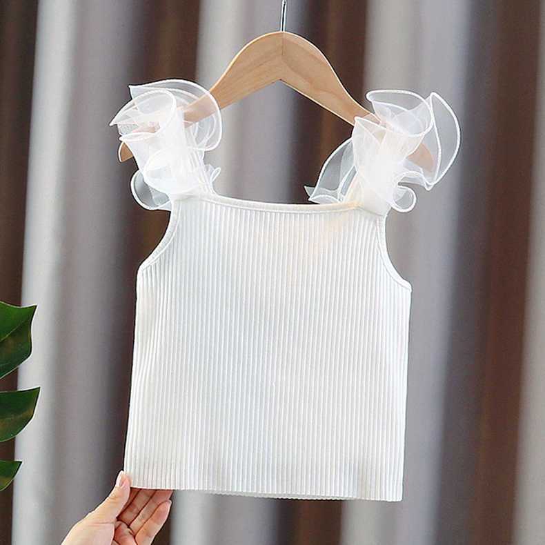 Áo Thun Không Tay Thắt Nơ Thời Trang Dành Cho Bé Gái