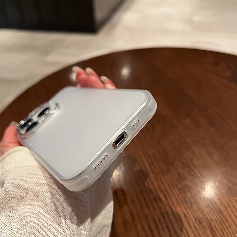 Ốp Điện Thoại Cứng Nhám Mờ Chống Sốc / Rơi Vỡ / Dấu Vân Tay + Giá Đỡ Vô Hình Cho iPhone 14 13 12 11 Pro Max 14 Plus