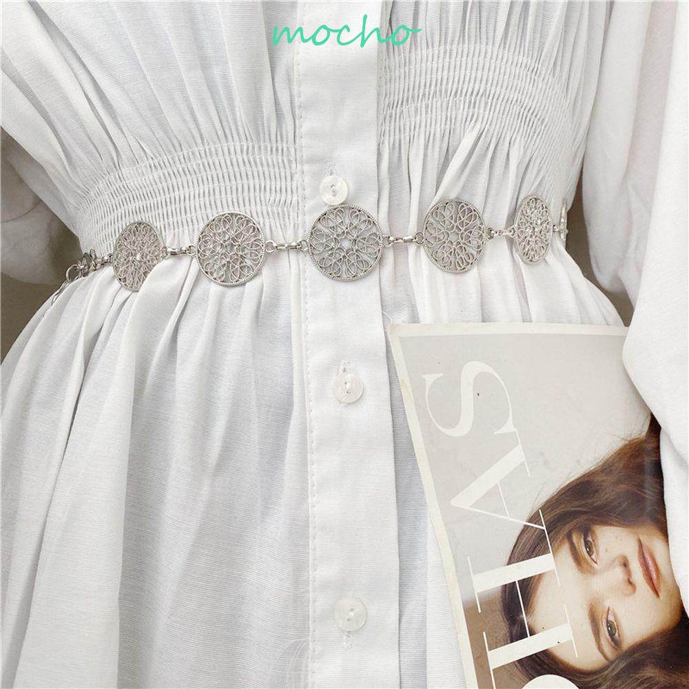 Dây Xích Thắt Lưng Bằng Kim Loại Thiết Kế Đục Lỗ Thanh Lịch Thời Trang Cho Nữ