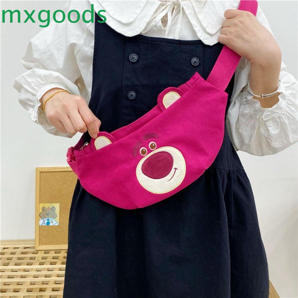 Túi Đeo Chéo Ngực Vải Canvas Họa Tiết Hoạt Hình Thanh Lịch Cho Nữ