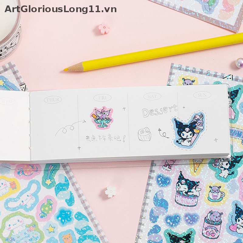 Sticker Dán Trang Trí Laptop / Điện Thoại Hình Cinnamoroll Kuromi My Melody Dễ Thương
