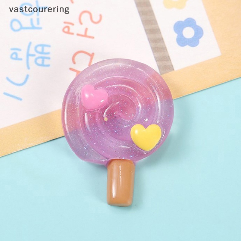 Bộ 5 Kẹo Mút Trong Suốt Bằng Nhựa Resin Dùng Trang Trí Sổ Tay DIY