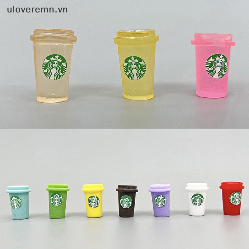 Uloveremn Set 5 Ly Cà Phê Mini Trang Trí Phong Cảnh Nhà Búp Bê