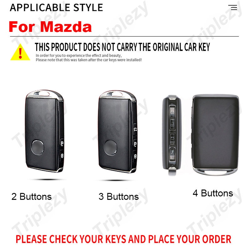 Bao Da Chìa Khóa Điều Khiển Từ Xa Thông Minh Cho Mazda 2 3 6 CX30 CX3 CX5 CX8 CX9 CX60 MX30 2019 2020 2021 2022 2023