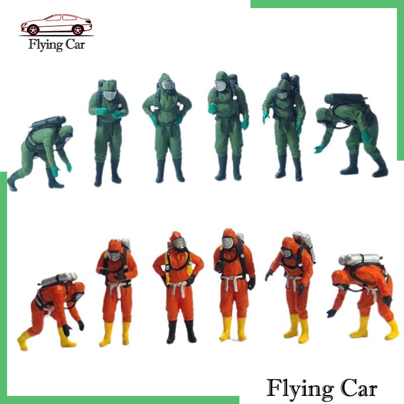 [Lzdjfmy2] 6x 1: 64 Người Lính Cứu Hỏa Trang Trí Tiểu Cảnh