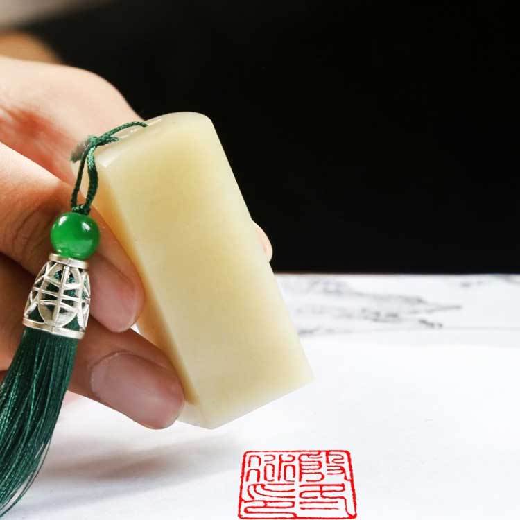 Con Dấu Bằng Đá Tự Nhiên Khắc Chữ Thư Pháp Chuyên Dùng