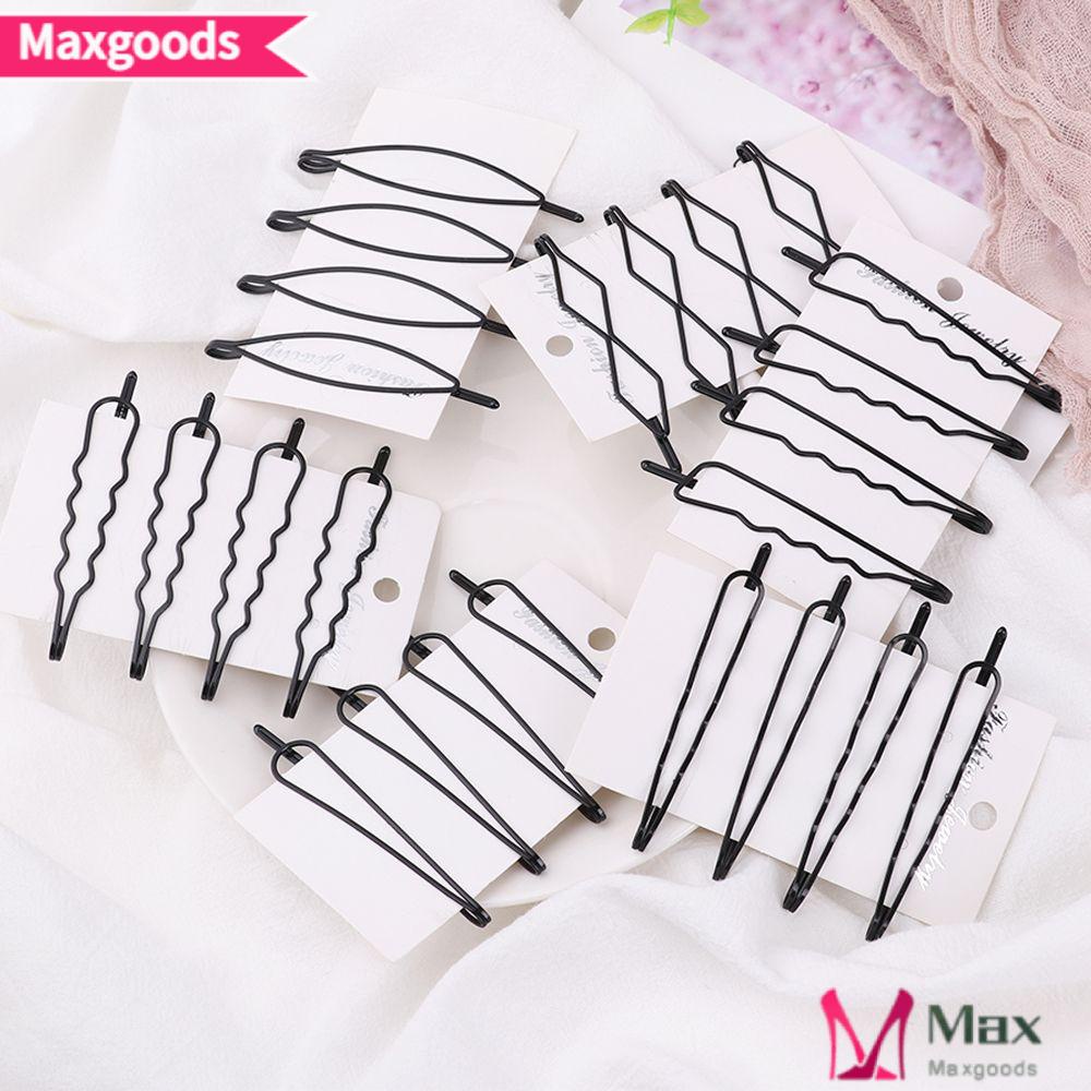 Bộ 4 Kẹp Tóc Kim Loại Đơn Giản Thời Trang Dành Cho Nữ