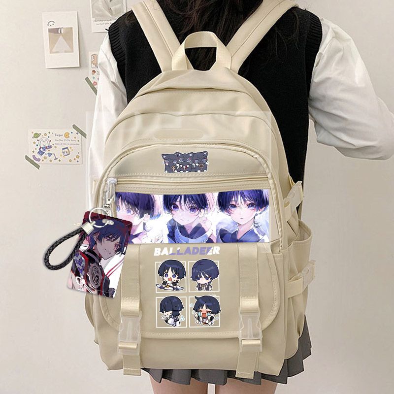 Genshin Impact Peripheral schoolbag Scaramouche/Wanderer shoulder backpack students Two-Dimensional junior high school boys and girls anime