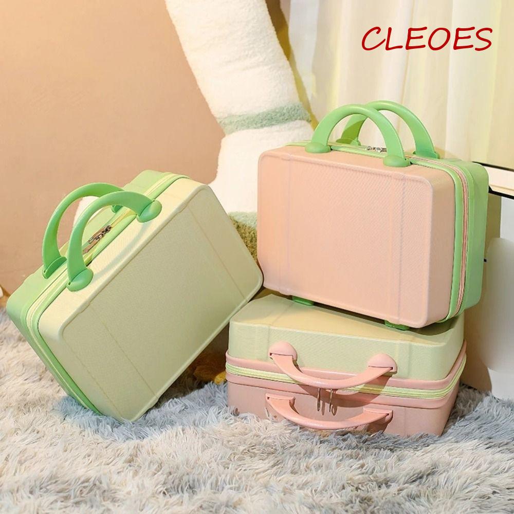 Vali Vuông 14 inch Màu Kẹo Tương Phản Họa Tiết Hoạt Hình Dễ Thương