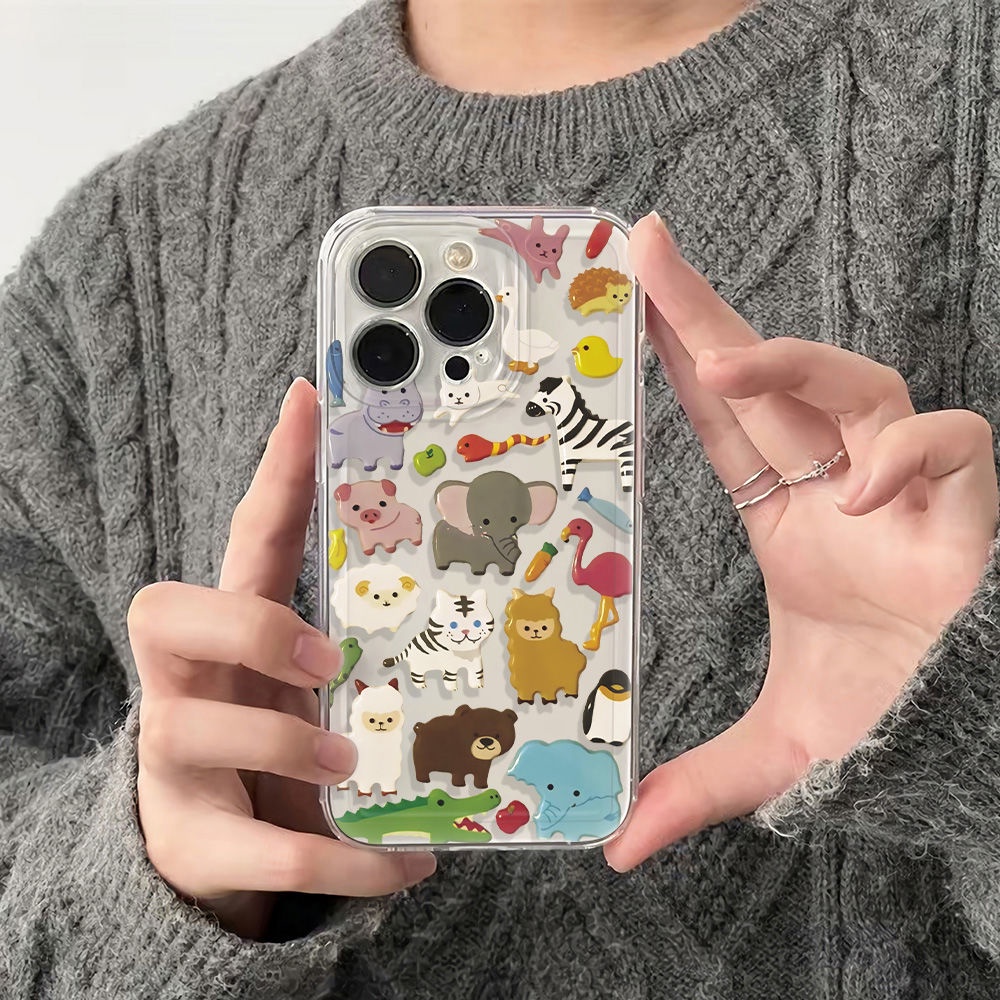 ✅Ốp Điện Thoại Mềm Chống Sốc Hình Động Vật Cho Iphone12 14pro 1178 Max6In13Plus SP8F