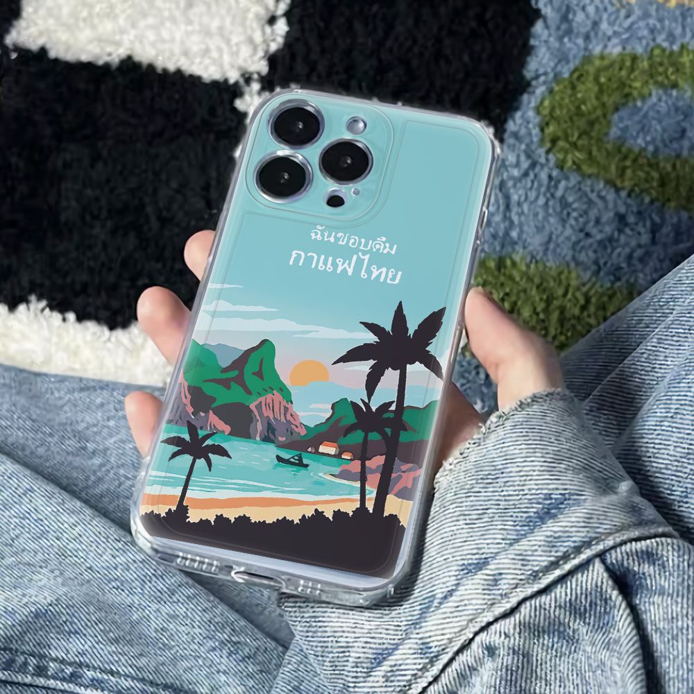 ✅Ốp Điện Thoại Mềm Chống Sốc Họa Tiết Phong Cảnh Cho Iphone 126Inmax 13 11 78 14 Pro Plus