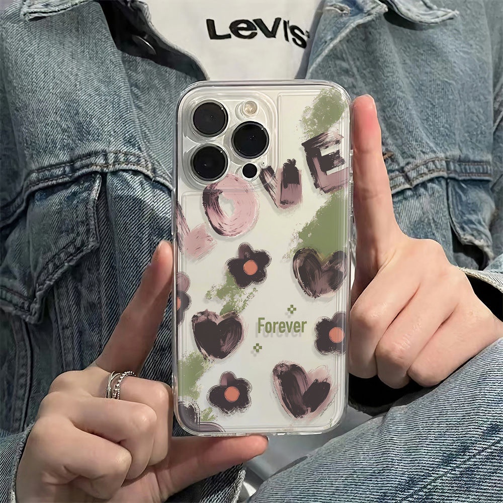 ✅Ốp Điện Thoại Mềm Chống Sốc Họa Tiết Hoa Đơn Giản Cho Iphone 14pro 78MaxPlus116Iniphone1213 7SGR