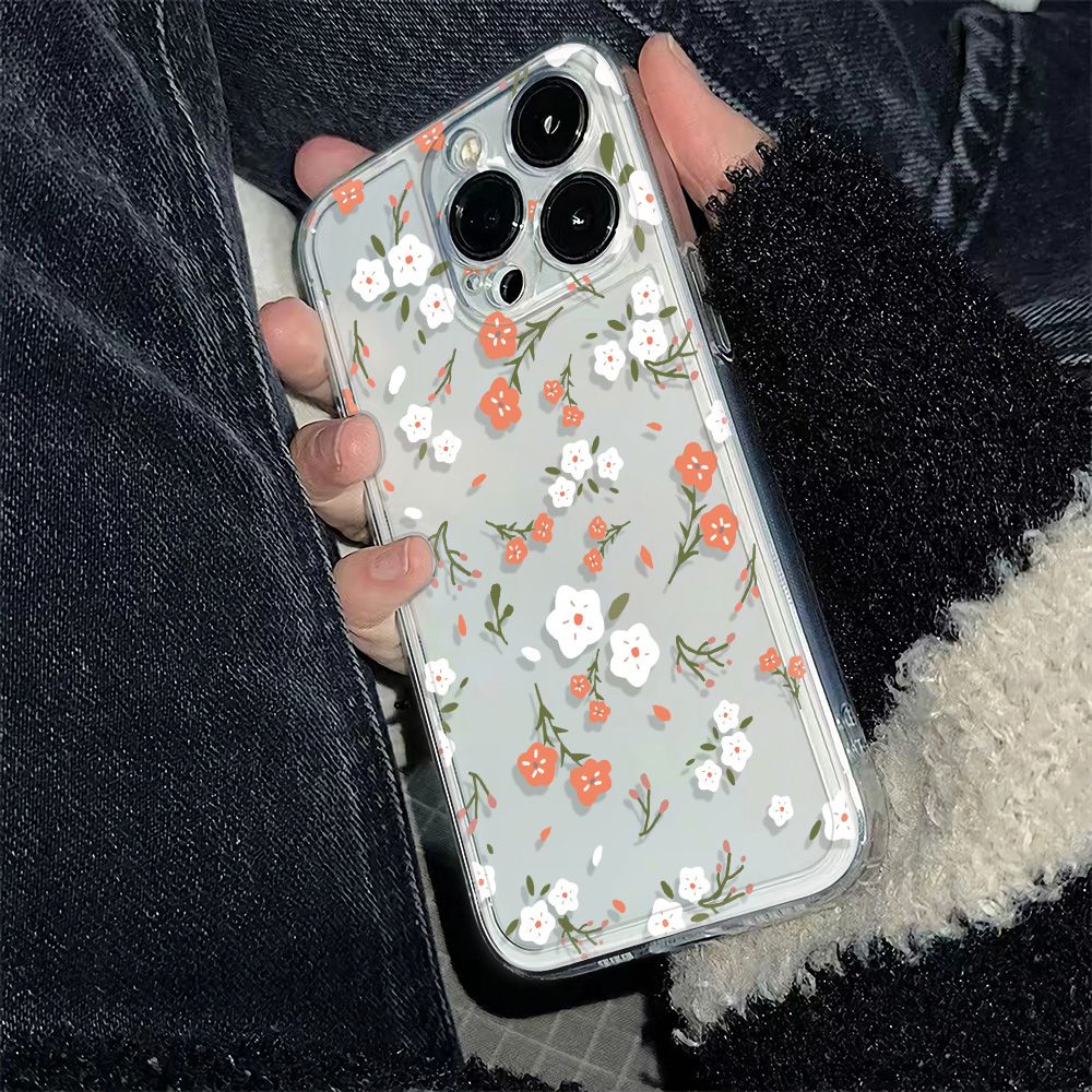 ✅Ốp Điện Thoại Mềm Chống Sốc Họa Tiết Hoa 78max Cho Iphone 12Plus 1114Pro 13 6In X7WP