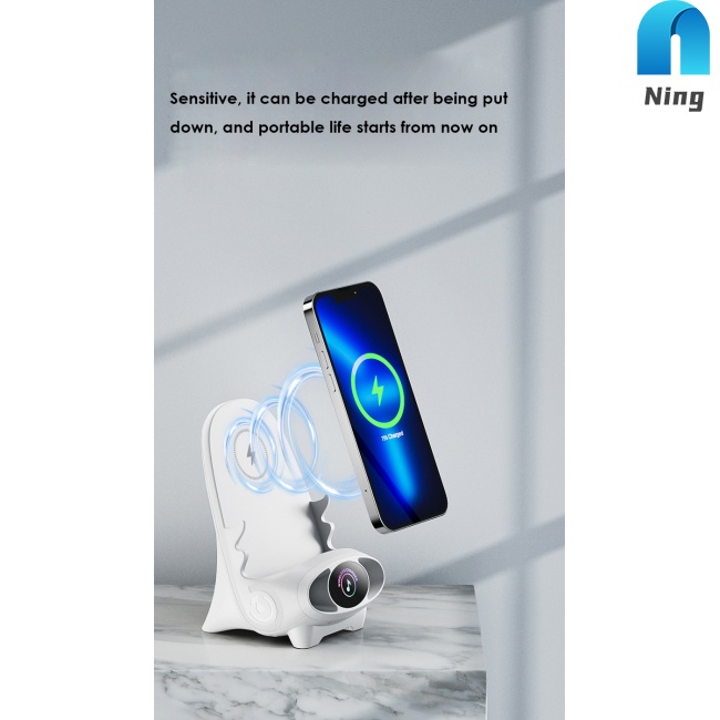 Đế Sạc Nhanh Không Dây V8 Mini Hình Ghế Ngồi Độc Đáo Cho Điện Thoại Di Động
