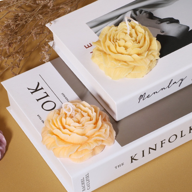 Khuôn Silicone Tạo Hình Làm Xà Phòng Hình Hoa Mẫu Đơn Lớn