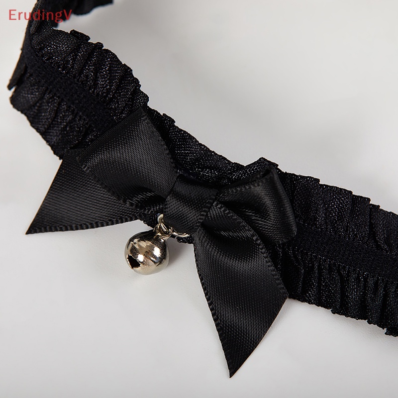 [ErudingV] Đai Nịt Bít Tất Ren Co Giãn Thắt Nơ Trái Tim Lolita Chéo Chân Hóa Trang [Mới]