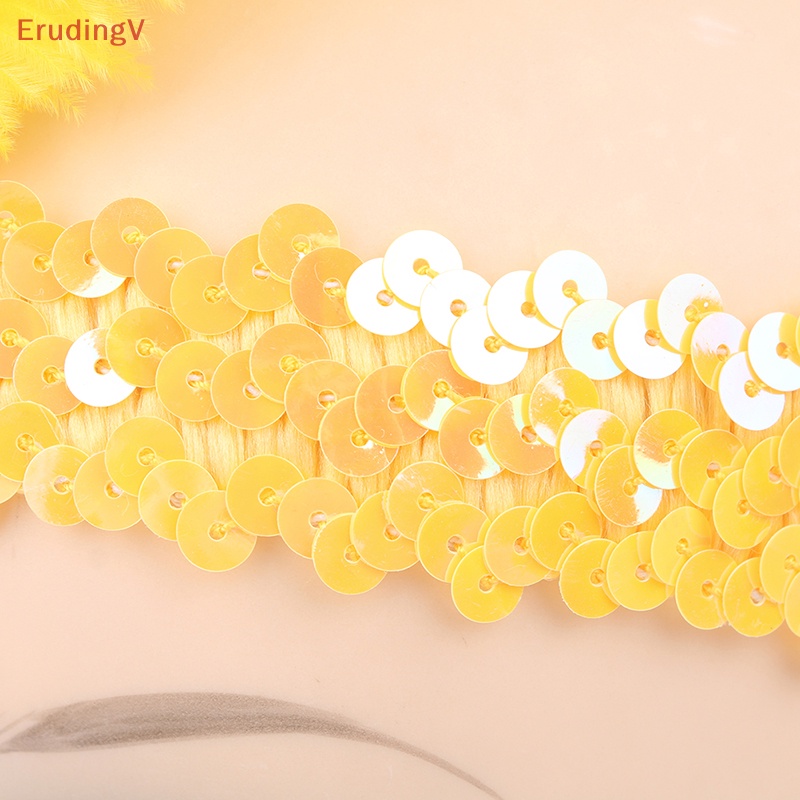 [ErudingV] Băng Đô Lông Vũ Đính Kim Sa Lấp Lánh Phong Cách Vintage Dành Cho Tiệc Hóa Trang [Mới]