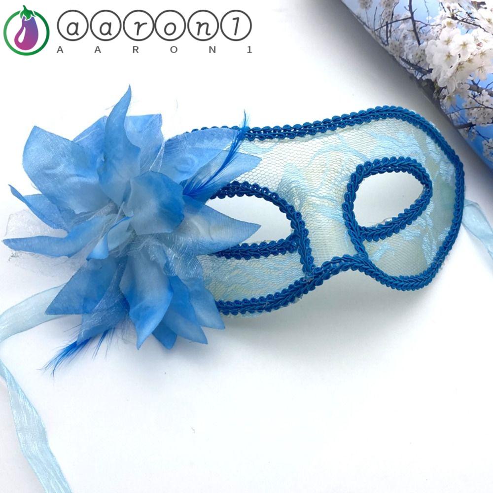 Aaron1 Mặt Nạ Ren Hoa Hóa Trang Sáng Tạo Che Nửa Mặt