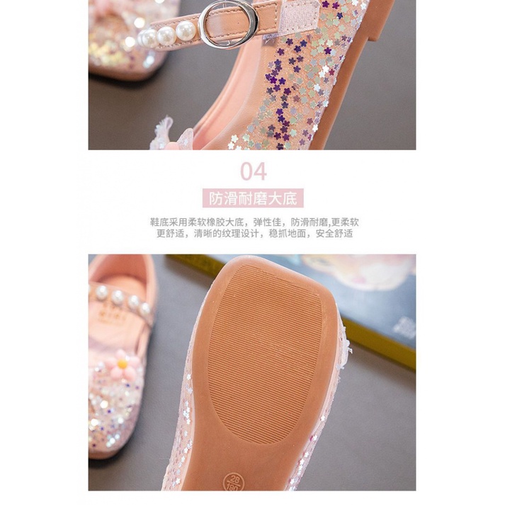 Giày Búp Bê Công Chúa Elsa Đế Siêu Mềm Thời Trang Mùa Hè Cho Bé Gái