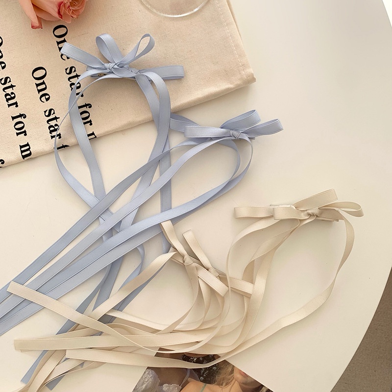 Kẹp Tóc Nơ Ruy Băng Thời Trang Phong Cách Hàn Quốc