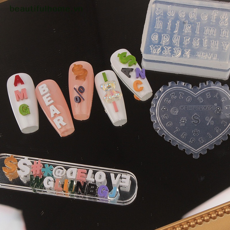 Khuôn Silicone Tạo Hình Làm Móng Tay 3D DIY