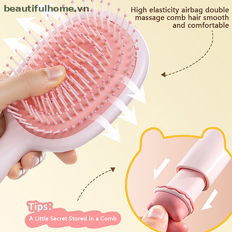 Lược Chải Tóc Túi Khí Mát Xa Da Đầu Chống Tĩnh Điện Bằng Nhựa