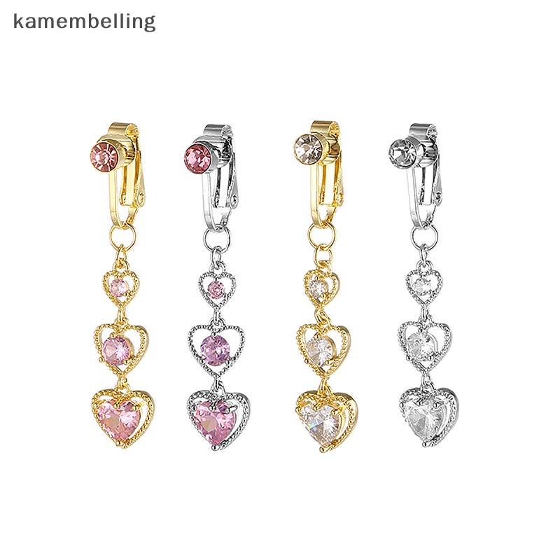 Khuyên Rốn Đính Đá Hình Trái Tim Thời Trang Cho Nữ