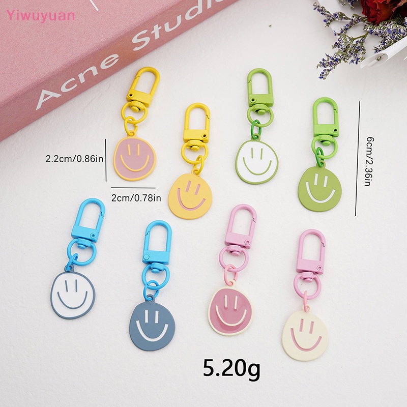 < Yiwuyuan > Móc Khóa Mặt Cười Tròn Phụ Kiện Túi Xách Tai Nghe Quà Tặng Mới Cho Nữ