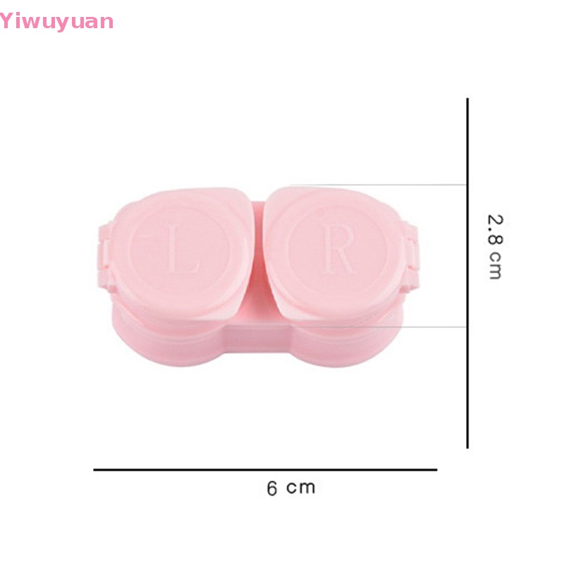 < Yiwuyuan > Hộp Đựng Kính Áp Tròng Màu Macaron Phong Cách Đơn Giản Nhỏ Gọn Có Giác Hút Cho Nữ Mang Đi Du Lịch