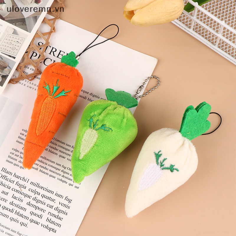 Móc Khóa Hình Củ Cà Rốt Nhồi Bông Dễ Thương