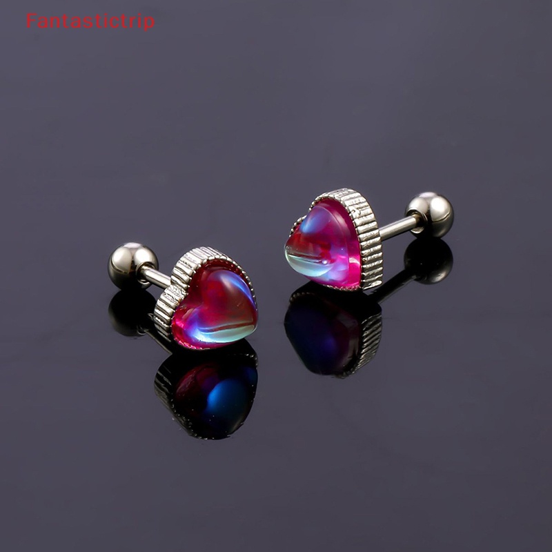 1 Đôi Khuyên Tai Hình Trái Tim Thời Trang Dành Cho Nữ