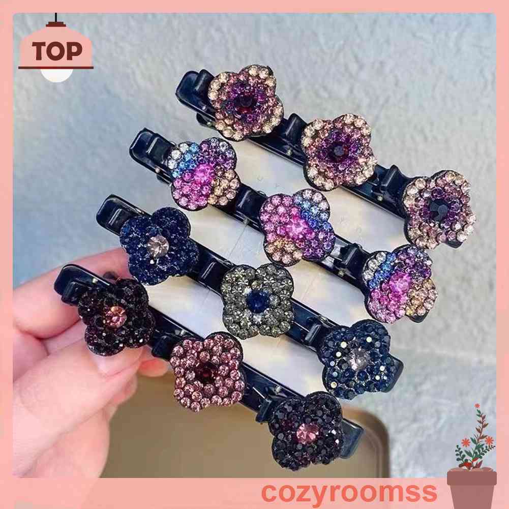 Set 4 Kẹp Tóc Đính Đá Lấp Lánh Dành Cho Nữ