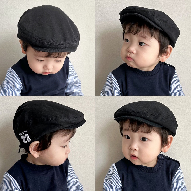 Mũ Beret In Chữ Phong Cách Hàn Quốc Thời Trang Xuân Thu Cho Bé