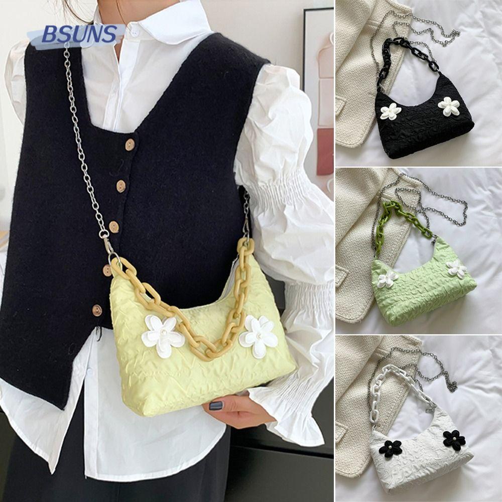 Túi Đeo Chéo Vai Bằng Nylon Họa Tiết Hoa Thời Trang Sành Điệu Cho Nữ