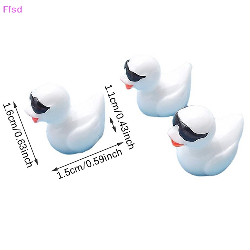 {Ffsd} Bộ 5 Tượng Vịt Mini Bằng Nhựa Resin Trang Trí Hồ Cá / Tiểu Cảnh