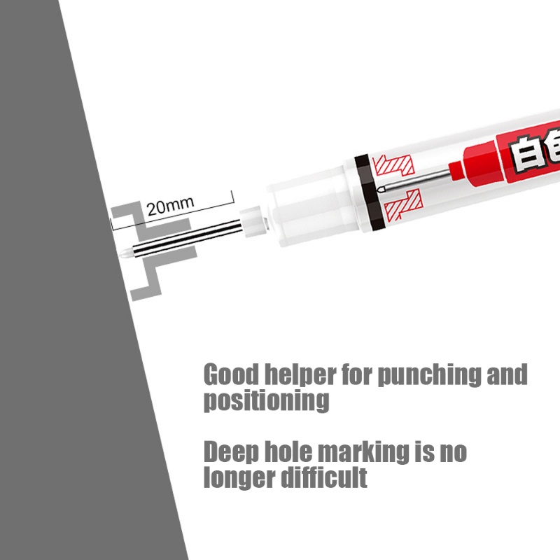 Bút Đánh Dấu Hai Đầu 20mm Màu Trắng Kháng Nước Nhanh Khô