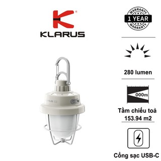Đèn cắm trại klarus cl3 sáng 280 lumen chiếu tỏa pin 18650 nam châm đuôi
